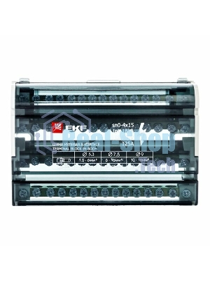 Шина нулевая в корпусе 4х15 EKF sn0-4x15