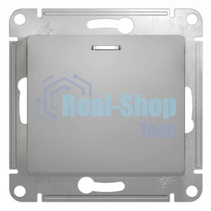 Механизм выключателя 1-кл. СП Glossa 10А IP20 10AX с подсветкой алюм. SchE GSL000313