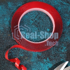 Двухсторонний скотч Rexant прозрачный 9 мм 5 м