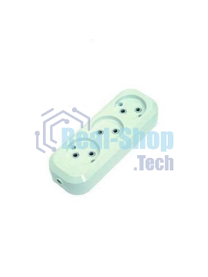 Колодка удлинителя 3 гнезда без заземления MAKEL MGP121