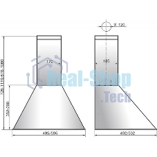 Вытяжка каминная Elikor DE6534WS белый/серебро, 60 см, 430 куб. м/ч, 55 дБ
