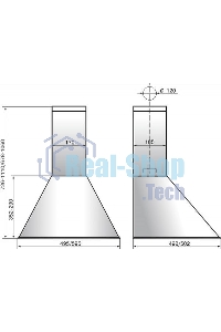 Вытяжка каминная Elikor DE6534WS белый/серебро, 60 см, 430 куб. м/ч, 55 дБ