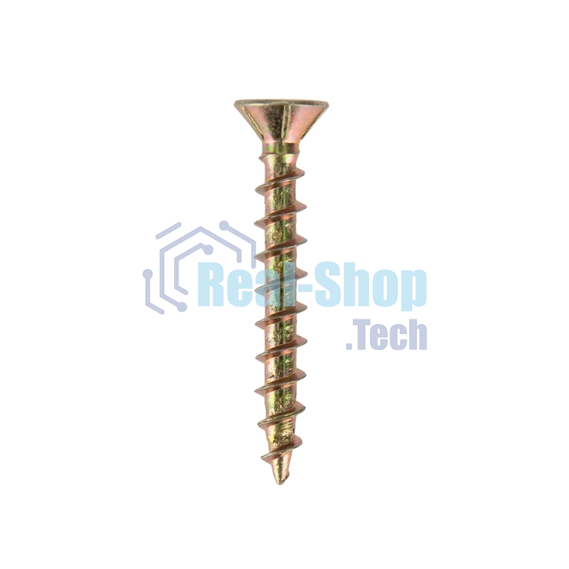 Саморез оконный Kranz острый, 4.1х30, желтый цинк, упаковка поставщика (10 000 шт.)