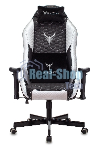 Кресло игровое Knight Neon черный/серебряный соты эко.кожа с подголов. крестовина металл