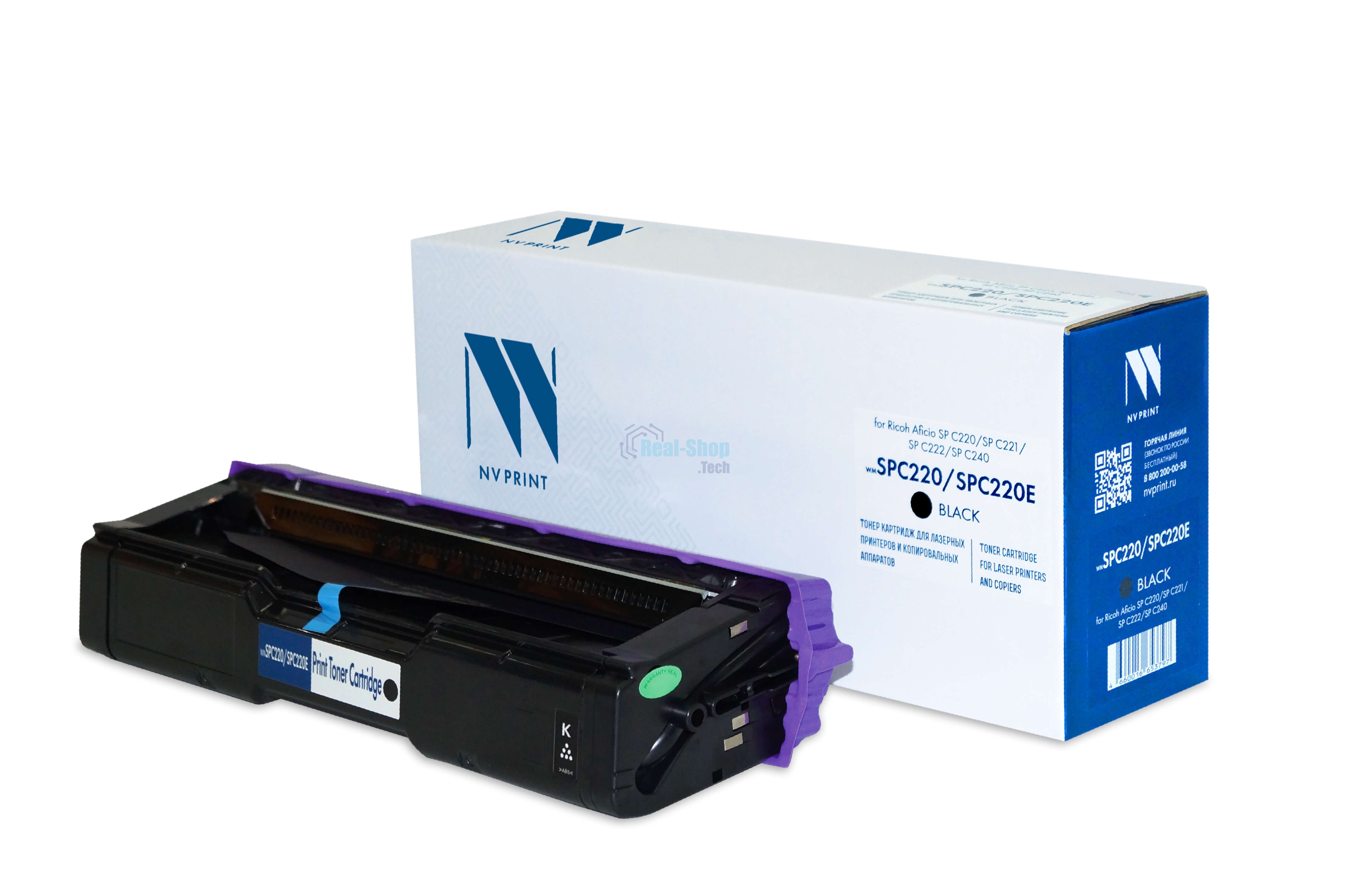 Картридж NVPrint совместимый NV-SPC220/SPC220E черный для Ricoh Aficio SP C220/SP C221/SP C222/SP C240 (406052) (2300k)