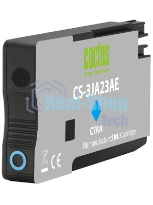 Картридж струйный Cactus CS-3JA23AE 963 голубой пигментный (11 мл) для HP OfficeJet 9010/9012/9013/9014/9015/9016/9019/9020/90254