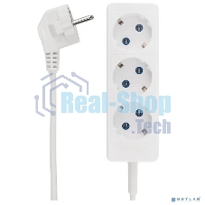 Удлинитель Rexant STANDARD 3 гнезда, 1,5 м, 2х1,0 мм², б/з, белый