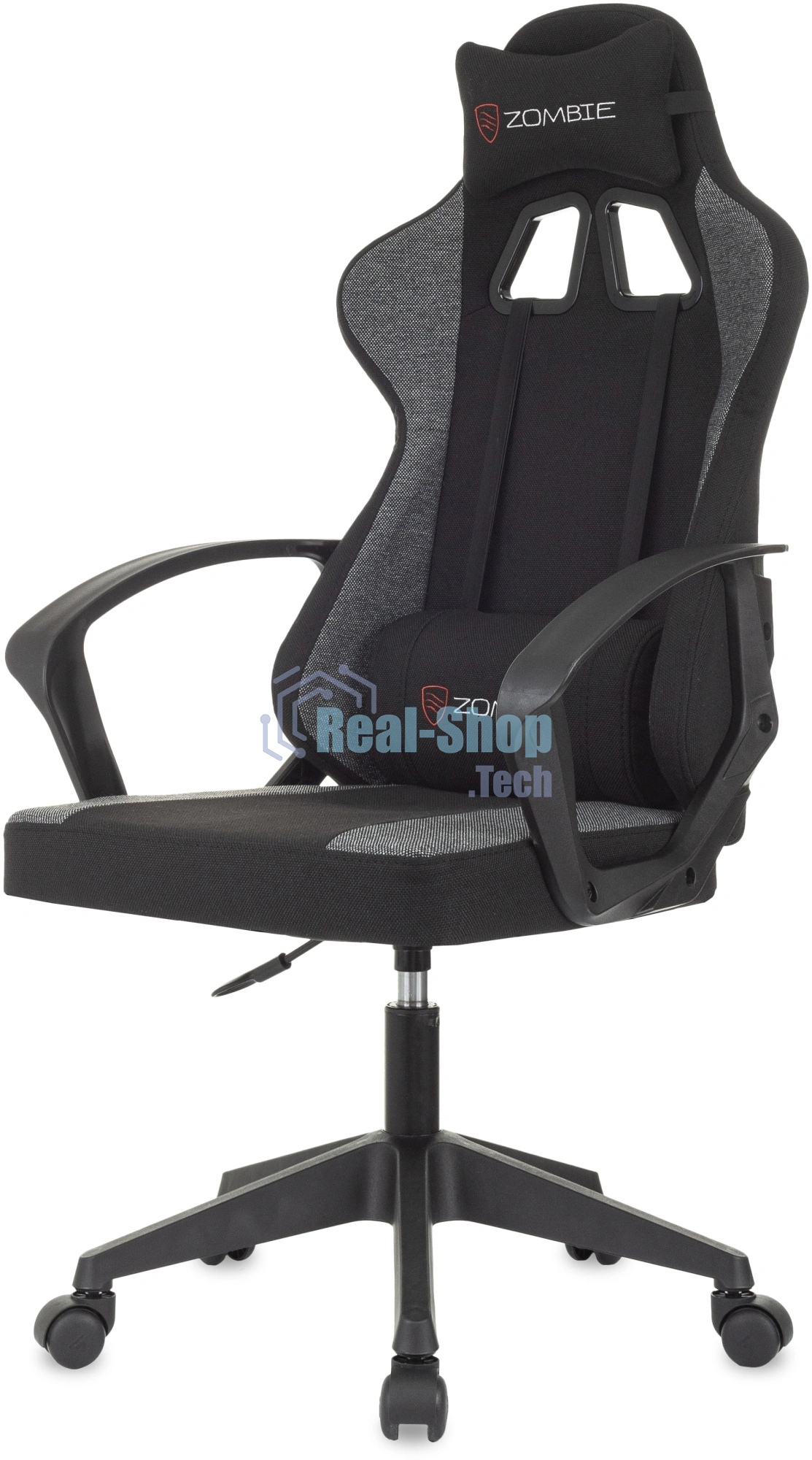 Кресло игровое Zombie Carry черный/серый, крестов. пластик