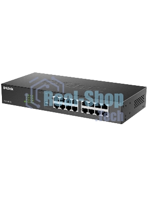 Коммутатор D-Link DGS-1016D/J1A, 16×1 Гбит/с, неуправляемый