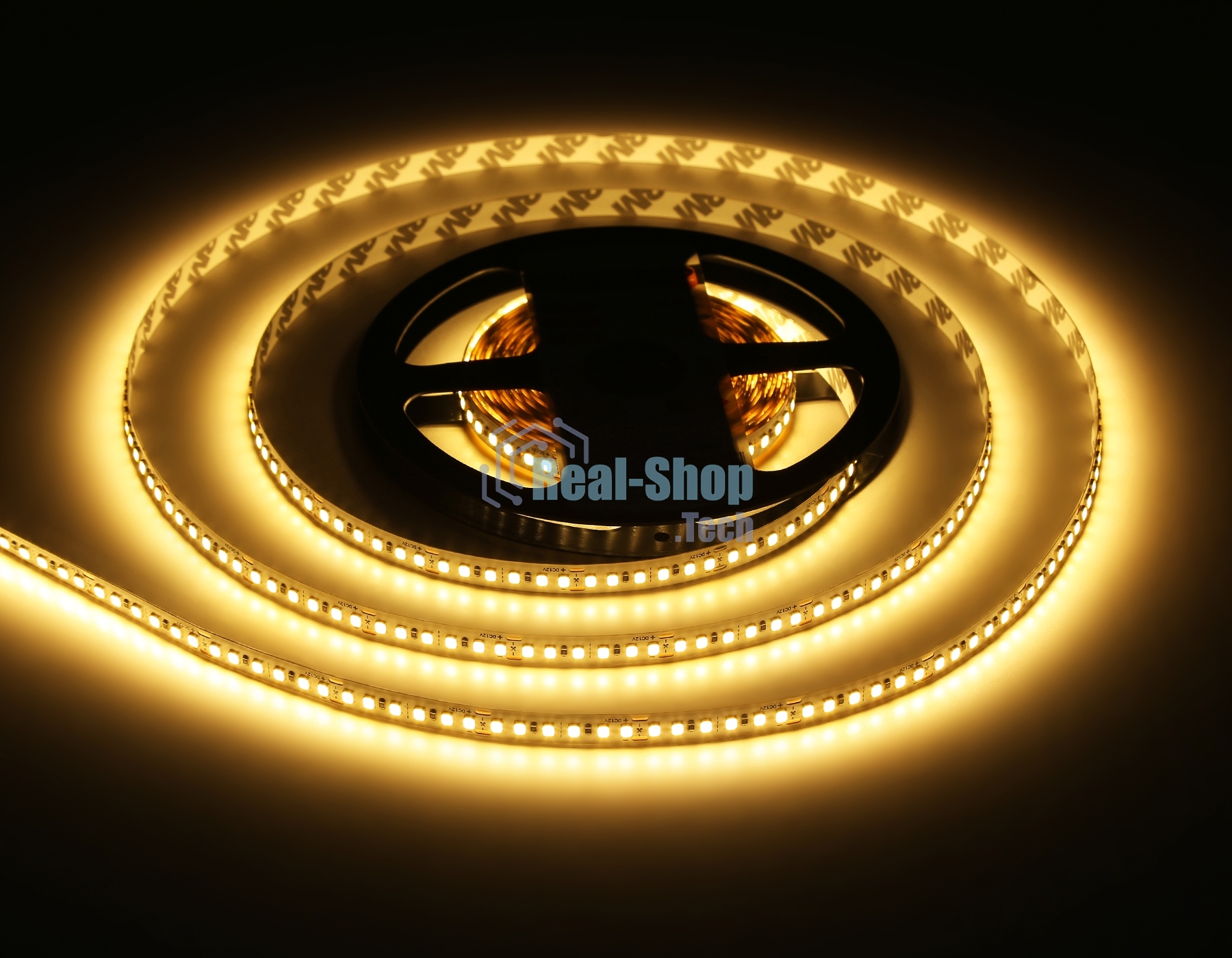 Светодиодная лента Ambrella light GS1301 2835 180Led/ 14.4W m/ 12V IP20 3000K/ 5000*8*1.2mm (2 конт.)