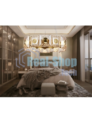 Светильник Ambrella light LH31021 BS/TI латунь/янтарь 56W 3000K D570*150