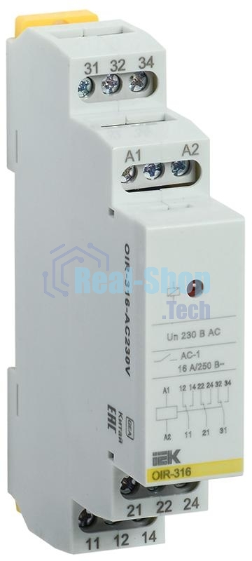 Реле промежуточное OIR 3 конт. (16А) 230В AC ИЭК OIR-316-AC230V