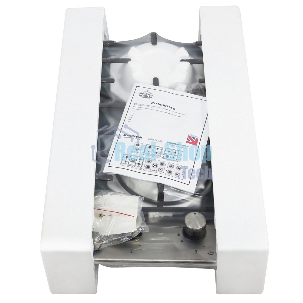 Газовая варочная панель Maunfeld EGHS.32.3ES/G, нержавеющая сталь