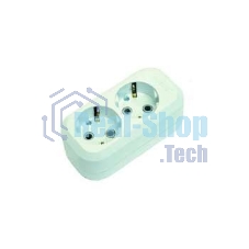 Колодка удлинителя 2 гнезда с заземлением MAKEL MGP111