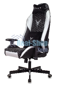 Кресло игровое Knight Neon черный/серебряный соты эко.кожа с подголов. крестовина металл