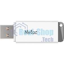 Флешка USB Netac U185 (NT03U185N-008G-20WH), 8Gb, USB 2.0, R/W 25/10, белый/серый