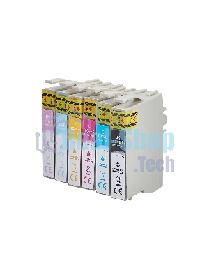 Набор струйных картриджей Sakura C13T04874010 (T0487-T0481/T0482/T0483/T0484/T0485/T0486) для Epson, мультипак, 16 мл., 460 к.
