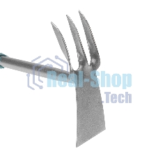 Мотыжка комбинированная 3 витых зубца с металлической ручкой ЧЕТЫРЕ СЕЗОНА