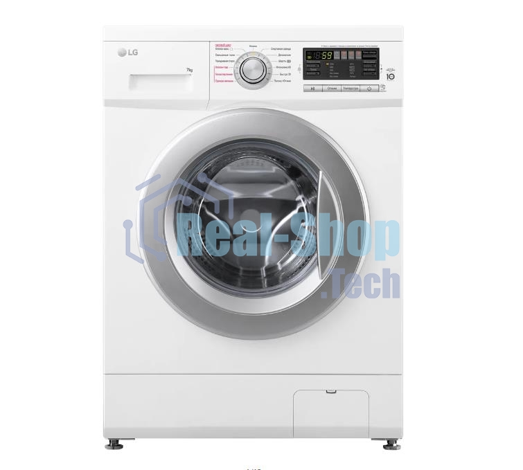 Стиральная машина LG F1296HDS1 белый, загрузка фронтальная 7 кг, 1200 об/мин., класс: А