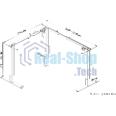 Подстолье Cactus CS-EDXLF-BK каркас черный