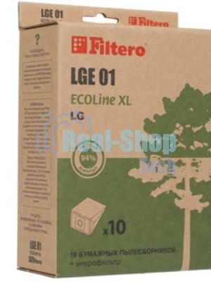 Комплект бумажных пылесборников Filtero LGE01 (10+фильтр) ECOLine XL (R)