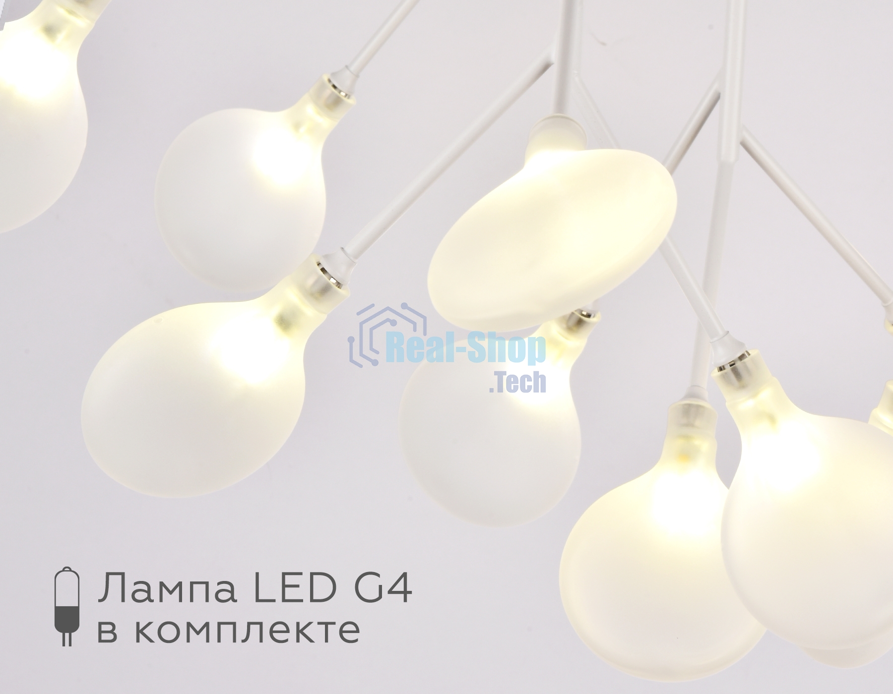 Светильник Ambrella light TR3011/27 WH/FR белый/матовый G4/27 max 20W D730*430