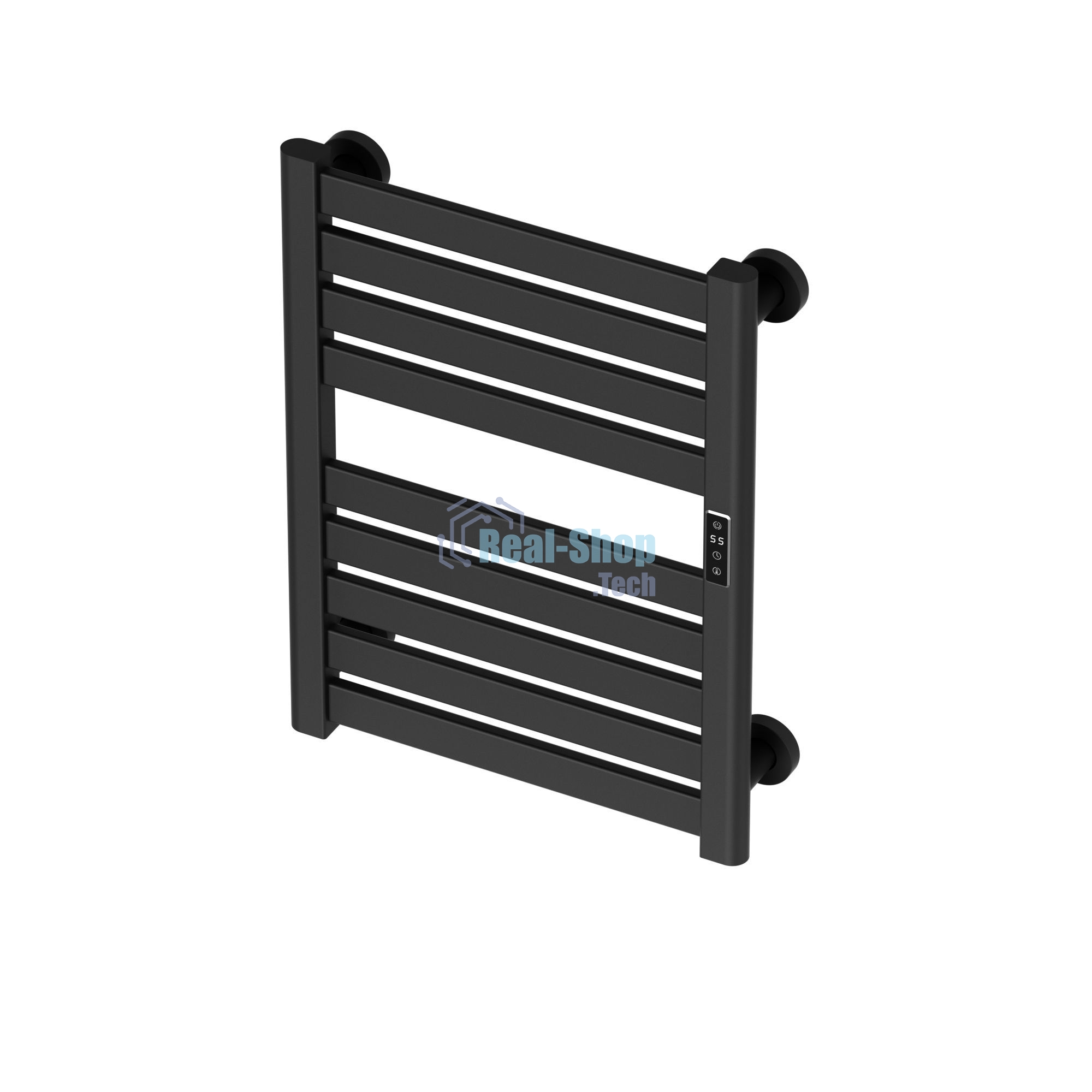 Полотенцесушитель дизайнерский электрический BAU Elite Elegant Black 60х45, подключение справа, черн