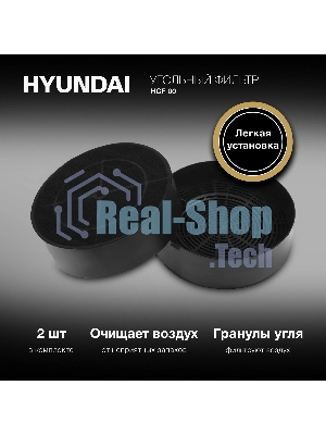 Комплект фильтров Hyundai HCF 00 черный (2шт.)