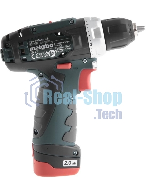 Дрель-шуруповерт Metabo PowerMaxx BS 600080500, 12 В, 2 Ач, 34 Нм, щеточный