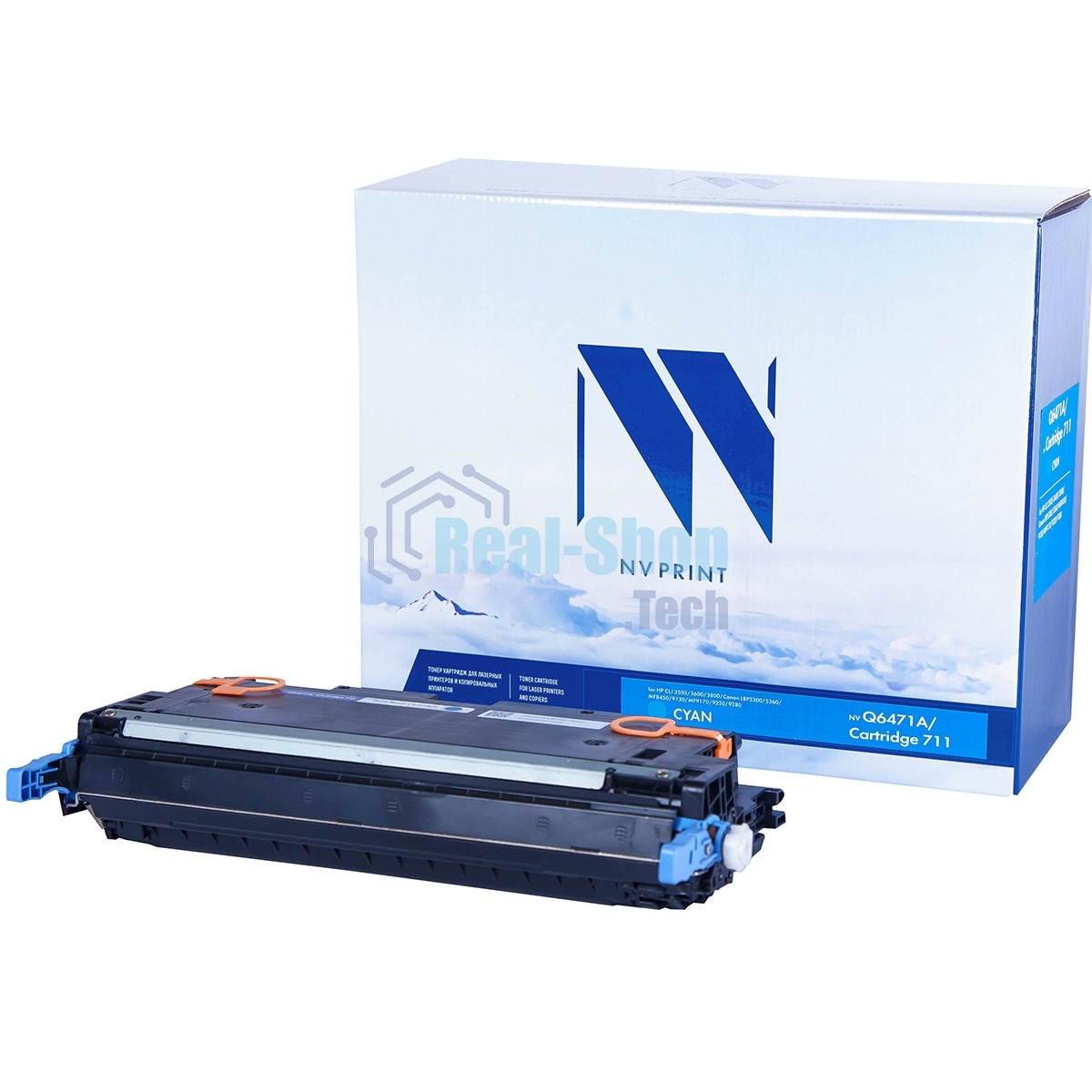 Картридж лазерный NVPrint совместимый HP Q6471A/Canon 711 Голубой для LaserJet Color 3505/3505x/3505n/3505dn/3600/3600n/3600dn/3800/3800n/3800dn/3800dnt/Canon LBP-5300/5360/MF-9130/9170/9220Cdn/9280Cdn (4000k)