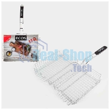 Решетка для барбекю ECOS RD-103C (глубокая, регулир. глубина, р-р 40х27х5 см, общая длина 62 см)