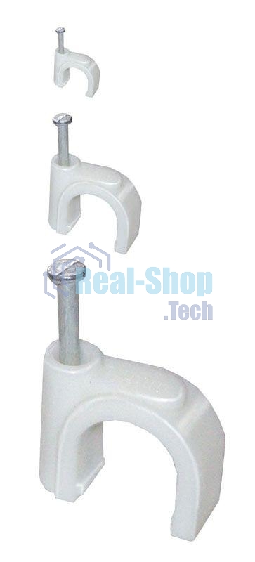 Скоба креп. прям. 12мм с гвозд. (уп.100шт) ИЭК USK21-12-100