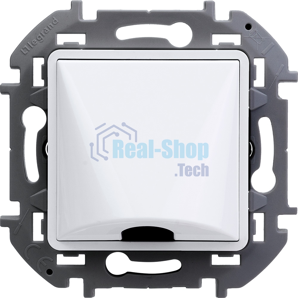 Вывод кабеля с зажимом для крепления Inspiria белый