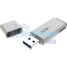 Флешка USB Netac U185 8Gb NT03U185N-008G-20WH, USB 2.0, с колпачком, пластиковая белая