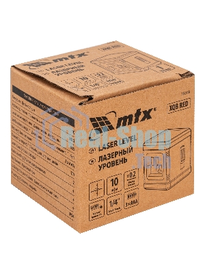 Лазерный уровень MTX XQB RED Basic SET, 10 м, красный луч, батарейки, резьба 1/4