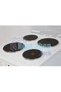 Плита электрическая De Luxe 5004.13э КР белый, конфорок 4 шт, духовка 43 л, 50 см x 85 см x 50 см