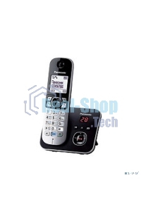 Телефон беспроводной (DECT) Panasonic KX-TG6821RUB черный, автоответчик,определитель номера,телефонный справочник 120 зап.