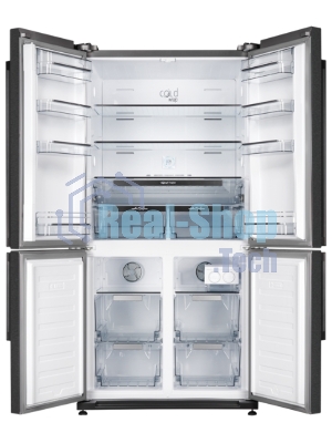 Холодильник Kuppersberg NMFV 18591 DX темный металл трехкамерный 390/170л морозилка снизу, No Frost, Side by Side