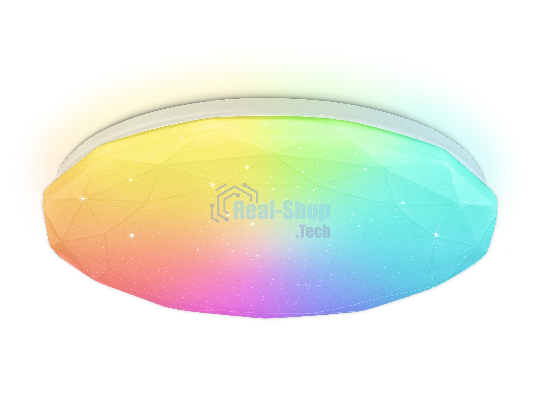 Светодиодный светильник RGB Ambrella light FZ417 WH белый IP20 46W 3000K-6500K+RGB D380*60 (ПДУ ИК)