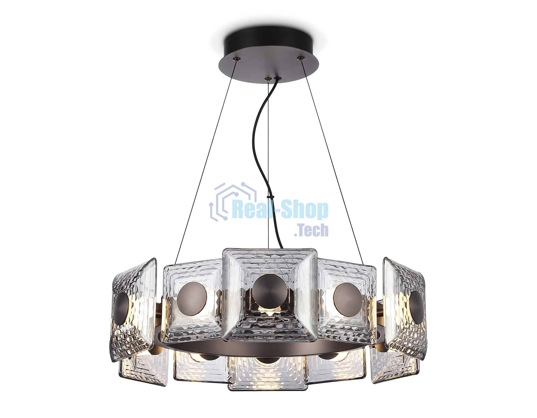 Светильник Ambrella light LH31024 GR/SM серый/дымчатый 56W 3000K D570*150