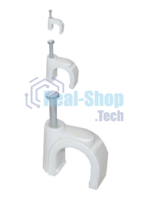 Скоба креп. круглая R9 (уп.100шт) ИЭК USK11-09-100