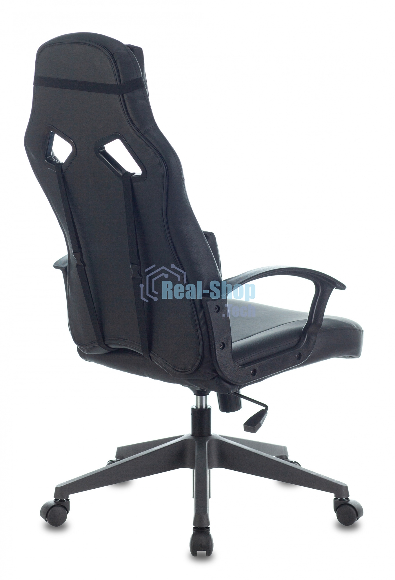 Кресло игровое Zombie DRIVER черный/белый, искусственная кожа, с подголов. крестовина пластик