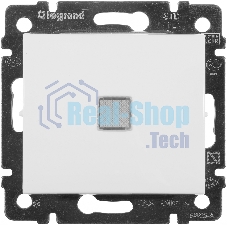 Механизм выключателя 1-кл. СП Valena 10А IP31 с зел. инд. бел. Legrand 774410