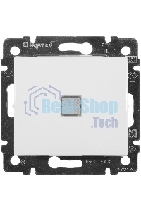 Механизм выключателя 1-кл. СП Valena 10А IP31 с зел. инд. бел. Legrand 774410