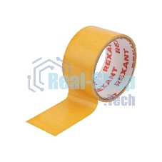 Двухсторонний скотч Rexant, полипропиленовая основа, 48 мм, ролик 5 м