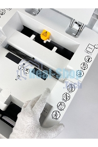 Шредер Heleos АП40-5 белый с автоподачей (секр.P-5) фрагменты 180лист. 37лтр. скрепки скобы пл.карты