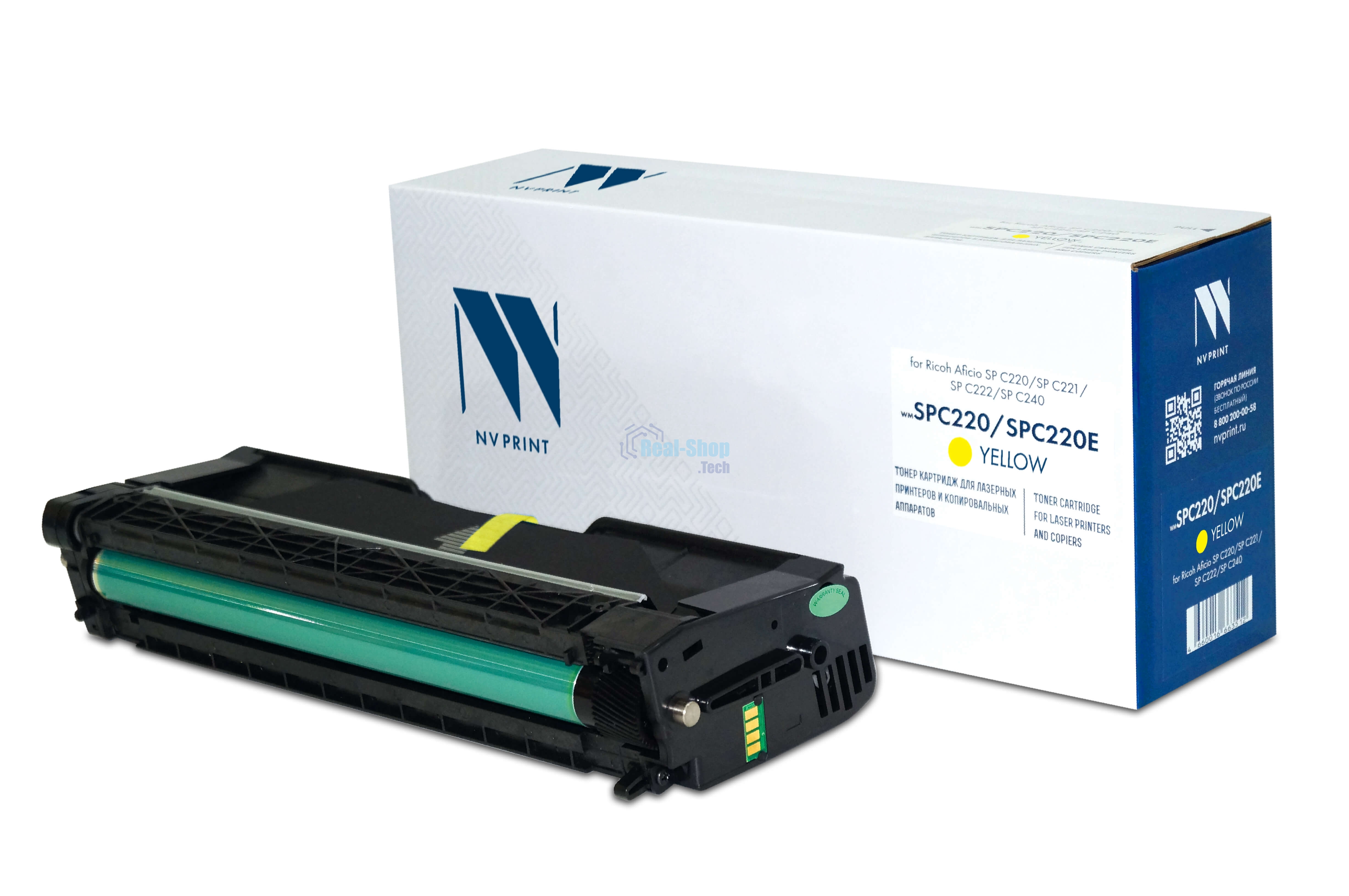 Картридж NVPrint совместимый NV-SPC220/SPC220E Yellow для Ricoh Aficio SP C220/SP C221/SP C222/SP C240 (406055) (2300k)