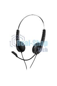 Гарнитура проводная Genius HS-220U, регулируемое оголовье, мягкие удобные амбушюры, выносной микрофон с шумоподавлением, пульт управления