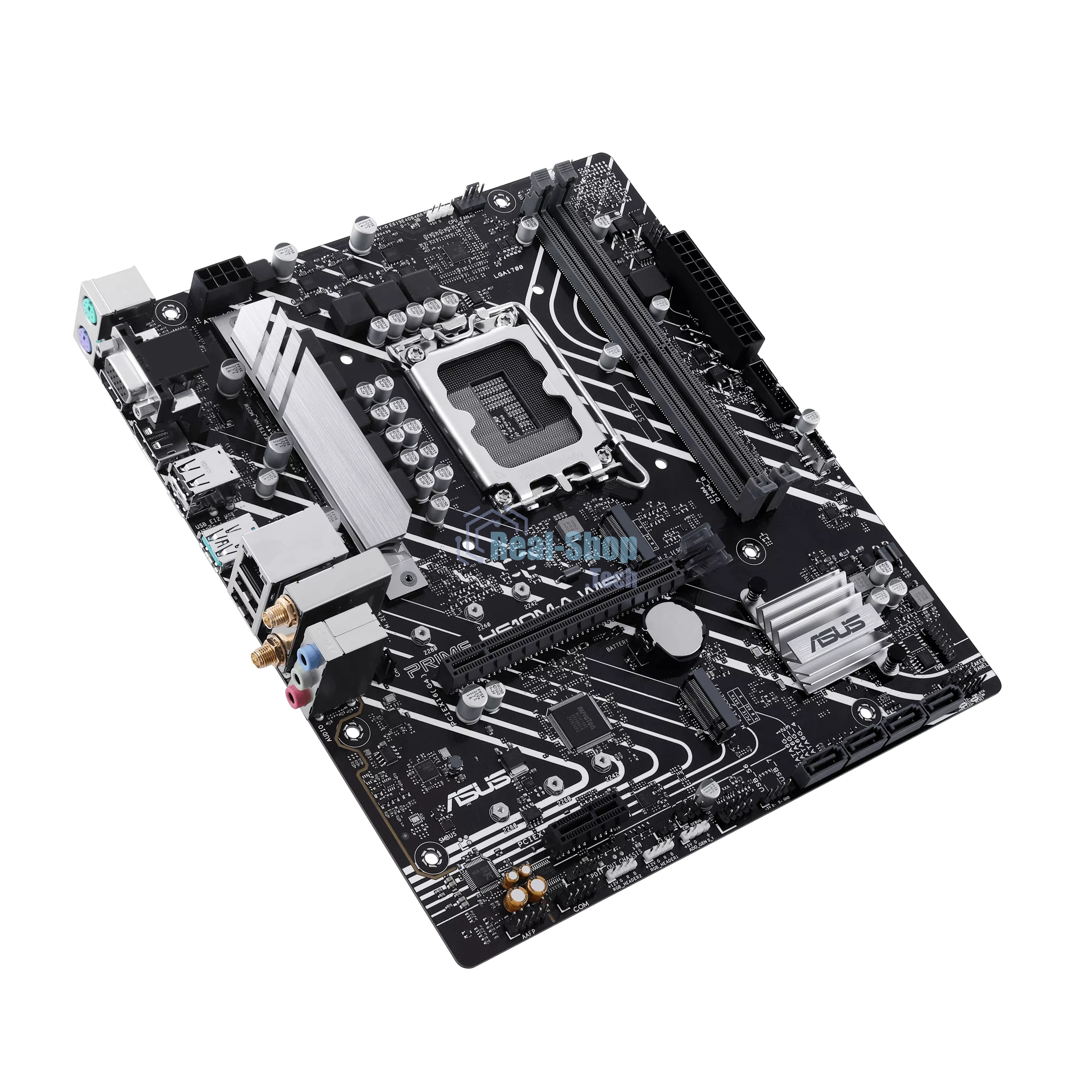 Материнская плата ASUS PRIME H610M-A WIFI, LGA 1700, Intel H610, 2xDDR5, 4xSATA, 2xM.2, 1xPCIe 4.0 x16, 1xDP, 1xHDMI, 1xVGA, 1x1Gb LAN, 1xUSB 3.2 Gen 2, 4xUSB 2.0, 3x3.5 мм, 7.1, mATX