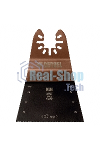 Насадка для МФИ Denzel режущая прямая, BiM, по металлу и дереву, 65 x 1,2 мм, мелкий зуб